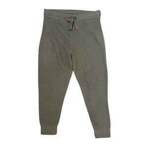 Jenni Kayne Merino Wool Baby Alpaca Knit Joggers Olive Green Size Medium